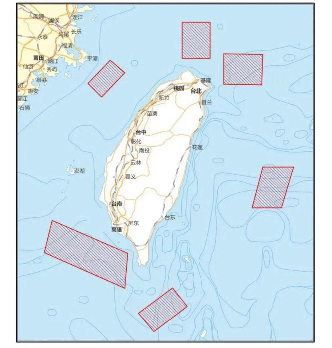 船只禁入！解放军6海空域同步军演，形同海空封锁台湾3天！